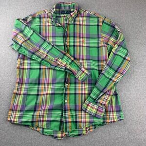 Ralph Lauren Button Down Shirt Mens XL Multicolor Custom Fit Long Sleeve